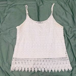 White lacy tank top